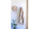 Stylish entryway featuring a hat, scarf, and a plant on a white paneled wall at 1620 S Ogden St, Denver, CO 80210