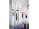 Mudroom with custom cubbies, bench, and storage solutions at 1620 S Ogden St, Denver, CO 80210