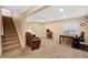 Finished basement space, great for a recreation area, workshop, or entertainment area at 8040 W 78Th Cir, Arvada, CO 80005