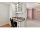 Home office with a built-in desk and storage at 20886 Parliament Pl, Parker, CO 80138