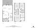 Floor plans featuring first floor living spaces and second floor bedrooms and bathrooms at 9150 Gale Blvd # 1, Thornton, CO 80260