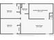 Upstairs floor plan showing layout of bedrooms, bathroom, laundry and Gathering room at 5539 Atchison St, Denver, CO 80239