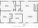 Downstairs floor plan showing layout of bedrooms, bathroom, kitchen and living room at 5539 Atchison St, Denver, CO 80239