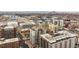 Cityscape aerial view of the apartment buildings, streets, and businesses at 2 Adams Street # 108, Denver, CO 80206