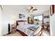 Cozy bedroom with a full size bed, and a ceiling fan, perfect for a relaxing space at 10449 Paris St # 207, Commerce City, CO 80640