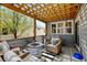 Cozy backyard patio with a fire pit, comfortable seating, and string lights at 629 Jackson St, Lafayette, CO 80026