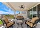 Covered outdoor patio with mountain views, designed for relaxation and enjoying the scenery at 52 Simmental Loop, Castle Rock, CO 80104