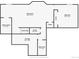 Floor plan shows a basement layout with bathroom, bedroom, utility closet, storage, and stairs at 1864 Malibu Ct, Fort Lupton, CO 80621