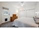 Bright bedroom with closet space, neutral carpet, and easy access to outside at 8045 S Wagon Wheel Rd, Morrison, CO 80465