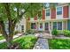 Charming townhome featuring green front lawn, American flag and front patio at 6765 S Independence St, Littleton, CO 80128