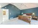 Cozy bedroom features vaulted ceilings, a ceiling fan, and a view to the office at 461 Fillmore St, Denver, CO 80206