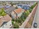 Aerial view of the community with tree lined streets and sidewalks at 368 Dallas St, Denver, CO 80230