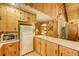 The eat-in kitchen is finished with wood paneling and features lots of counter space at 29 Gregory Cir, Breckenridge, CO 80424
