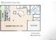 Basement level floor plan displays kitchen, bathrooms, laundry, and recreation areas at 5723 Zephyr St, Arvada, CO 80002