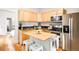 Charming kitchen with stainless steel appliances and a butcher block island at 1767 N Washington St, Denver, CO 80203