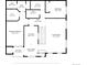 Detailed floor plan showcasing the layout of the primary bedroom, kitchen, and living room at 12961 Lafayette St # B, Thornton, CO 80241