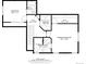 Upstairs floorplan displaying a bedroom, bathroom, laundry room, and primary bedroom with a walk-in closet at 1385 W 112Th Ave # D, Westminster, CO 80234