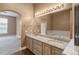 Primary bathroom has double sinks, a soaking tub, and plenty of space at 12790 Jackson St, Thornton, CO 80241