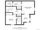 This floor plan presents the layout for the upper level, including bedrooms, bathrooms, and office space at 15800 E 121St Ave # 4K, Brighton, CO 80603