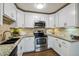 Modern kitchen with stainless steel appliances and granite countertops at 750 S Alton Way # 4B, Denver, CO 80247