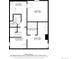 Detailed floor plan showcasing the layout of the basement, including bedroom, living area, kitchen, and bathroom at 2614 E 13Th Ave, Denver, CO 80206