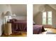 Comfortable bedroom with slanted ceiling, wooden floors, and bedside lamps at 3330 Bruce Randolph Ave, Denver, CO 80205