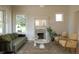 Bright and airy living room with a fireplace, a large window, and neutral decor at 3330 Bruce Randolph Ave, Denver, CO 80205