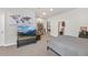 Open bedroom showcasing decor, and a map on the wall in a spacious room at 3482 E 143Rd Dr, Thornton, CO 80602
