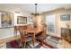 Charming dining room with wood table and chairs, complemented by a stylish area rug at 130 N Pearl St # 808, Denver, CO 80203