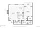 Main floor plan featuring the living room, kitchen, two bathrooms, two bedrooms, and balcony at 540 S Forest St # 3-204, Denver, CO 80246