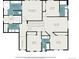 Upstairs floorplan featuring four bedrooms, three bathrooms, and laundry room at 6173 Eldora St, Golden, CO 80403