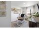Bright office space features modern decor, a large window, and neutral tones at 4793 S Swadley St, Morrison, CO 80465
