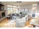 Living room with hardwood floors, fireplace and comfortable seating with lots of natural light at 226 Hidden Valley Ln, Castle Rock, CO 80108