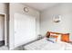Comfortable bedroom featuring carpet flooring, and a large closet, offering a serene retreat at 15920 Hayloft Ln, Parker, CO 80134