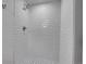Updated stand up shower with subway tile and mosaic shower floor at 1343 Milwaukee St, Denver, CO 80206