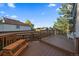 Spacious deck with wooden picnic table and views at 7291 Palisade Dr, Highlands Ranch, CO 80130