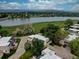 An elevated view of a lake and a neighborhood full of charming homes at 1769 S Lee St # B, Lakewood, CO 80232