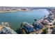 Stunning aerial view of lakeside homes with private boat docks and beautiful lake views at 6840 Xavier Cir # 5, Westminster, CO 80030
