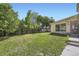 A spacious backyard that has green grass, lots of greenery, and access to the sun room at 2552 E 126Th Way, Thornton, CO 80241