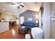 Inviting living room with hardwood floors, vaulted ceilings, and a charming decor that provides style and comfort at 8481 W Union Ave # 2-201, Littleton, CO 80123