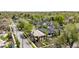 Residential aerial view of tree-lined neighborhood street and well-maintained homes at 2400 S Columbine St, Denver, CO 80210