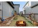 Backyard with fire pit and garden at 8984 Eagle River St, Littleton, CO 80125