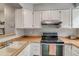 Functional kitchen featuring white cabinetry, laminate countertops, and modern appliances at 1068 Milo Cir # A, Lafayette, CO 80026