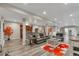 Basement rec room featuring a bar area, a leather sofa set, and a bright area rug at 1091 Colt Cir, Castle Rock, CO 80109