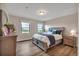 Comfortable bedroom with hardwood floors, view of the outdoors, and neutral decor at 1091 Colt Cir, Castle Rock, CO 80109