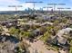 Aerial view of a Denver neighborhood with nearby landmarks like Coors Field and downtown Denver at 3354 Vallejo St, Denver, CO 80211