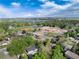 Beautiful aerial view of the neighborhood and local school with sports field and lake in background at 7695 S Harlan St, Littleton, CO 80128