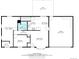 Detailed floor plan showing the layout of the main level with bedrooms, bathrooms, living spaces, and garage at 7695 S Harlan St, Littleton, CO 80128