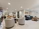 Finished basement living area boasts recessed lighting, neutral colors and comfortable seating arrangements at 1024 S Columbine St, Denver, CO 80209