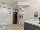 Bathroom showcasing a modern vanity, subway tile shower, and stylish fixtures at 1024 S Columbine St, Denver, CO 80209